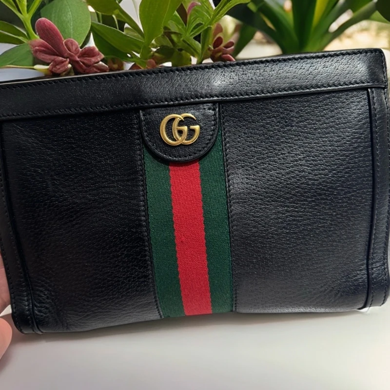 95新 GUCCI/古驰 黑色夹子包 1023 3498
