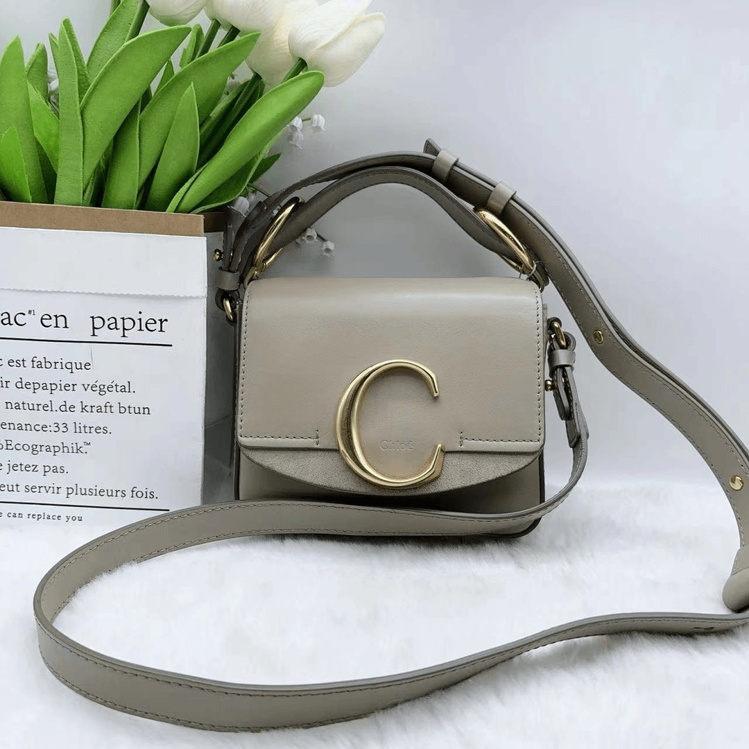 95新 Chloe/蔻依 灰色斜挎包 877 1681