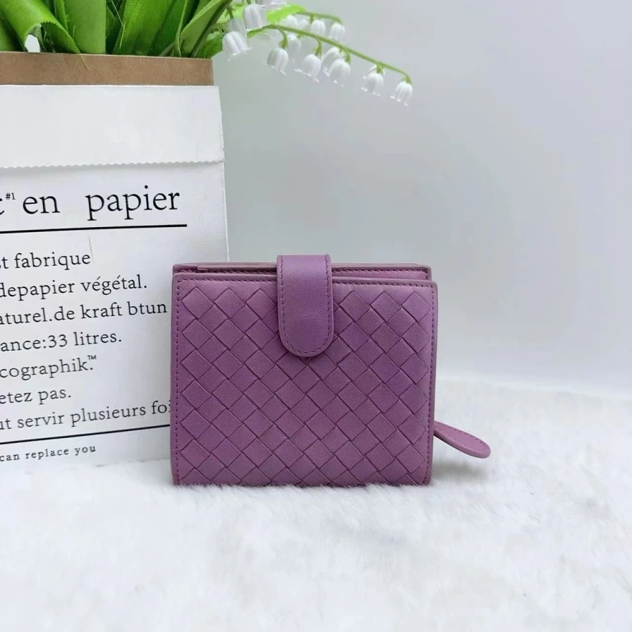 95新 BOTTEGA VENETA/葆蝶家 香芋色钱包 938 2504