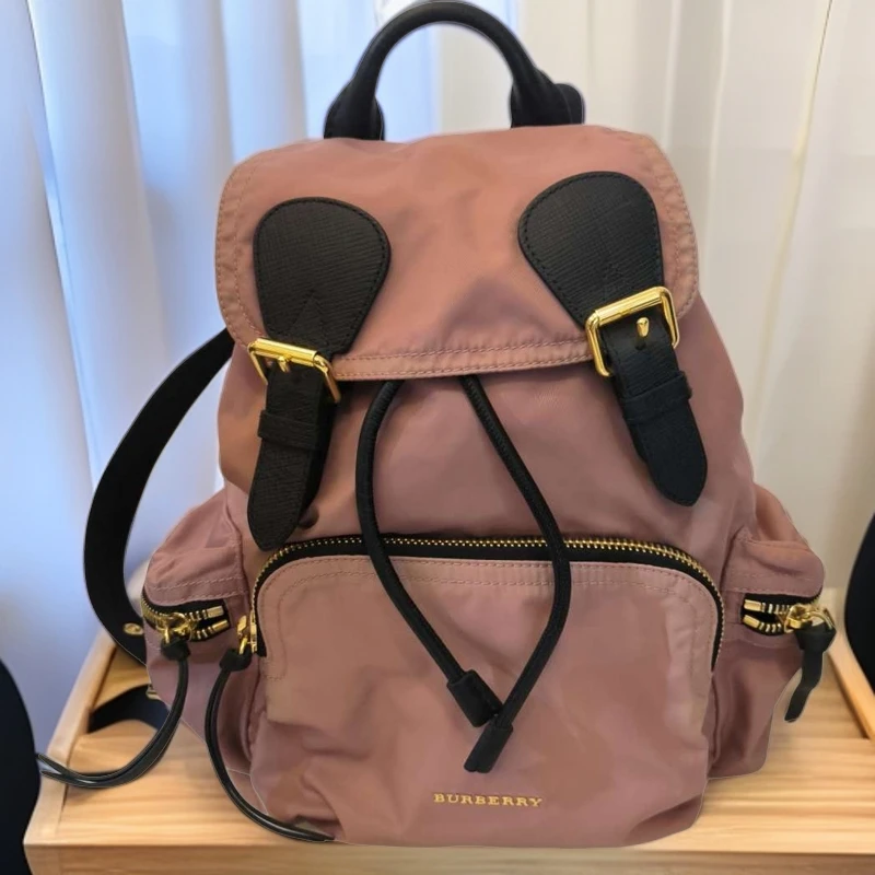 95新 BURBERRY/博柏利  粉色双肩包 909 2078