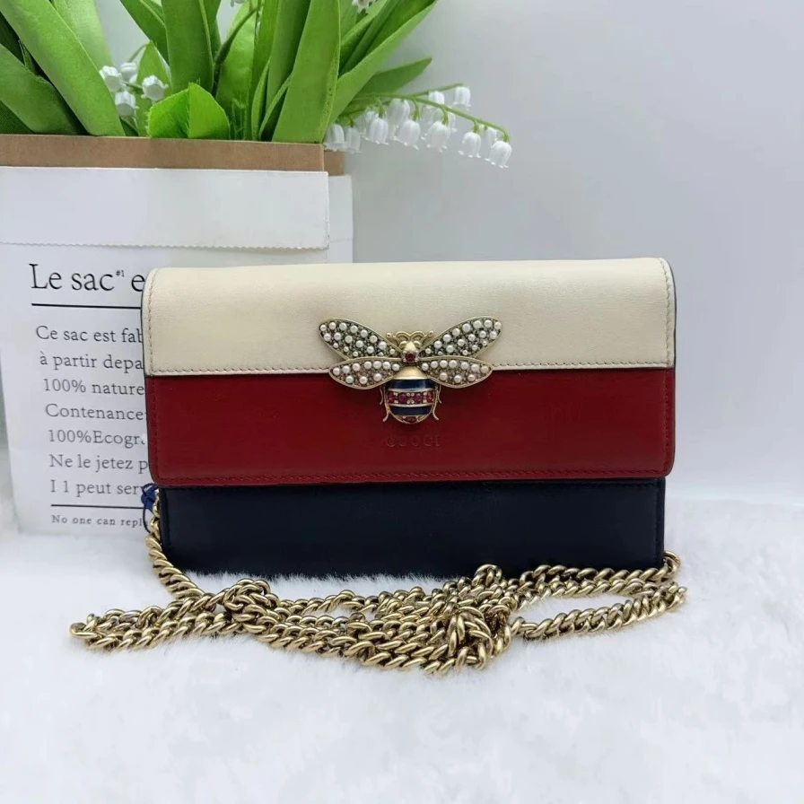 95新 GUCCI/古驰  玛格丽特蜜蜂链条 896 2818