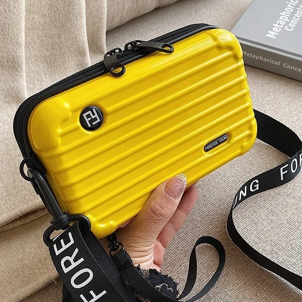 PC女手机包硬壳化妆包迷你洗漱包袋斜挎包小方盒包旅行小众收纳包