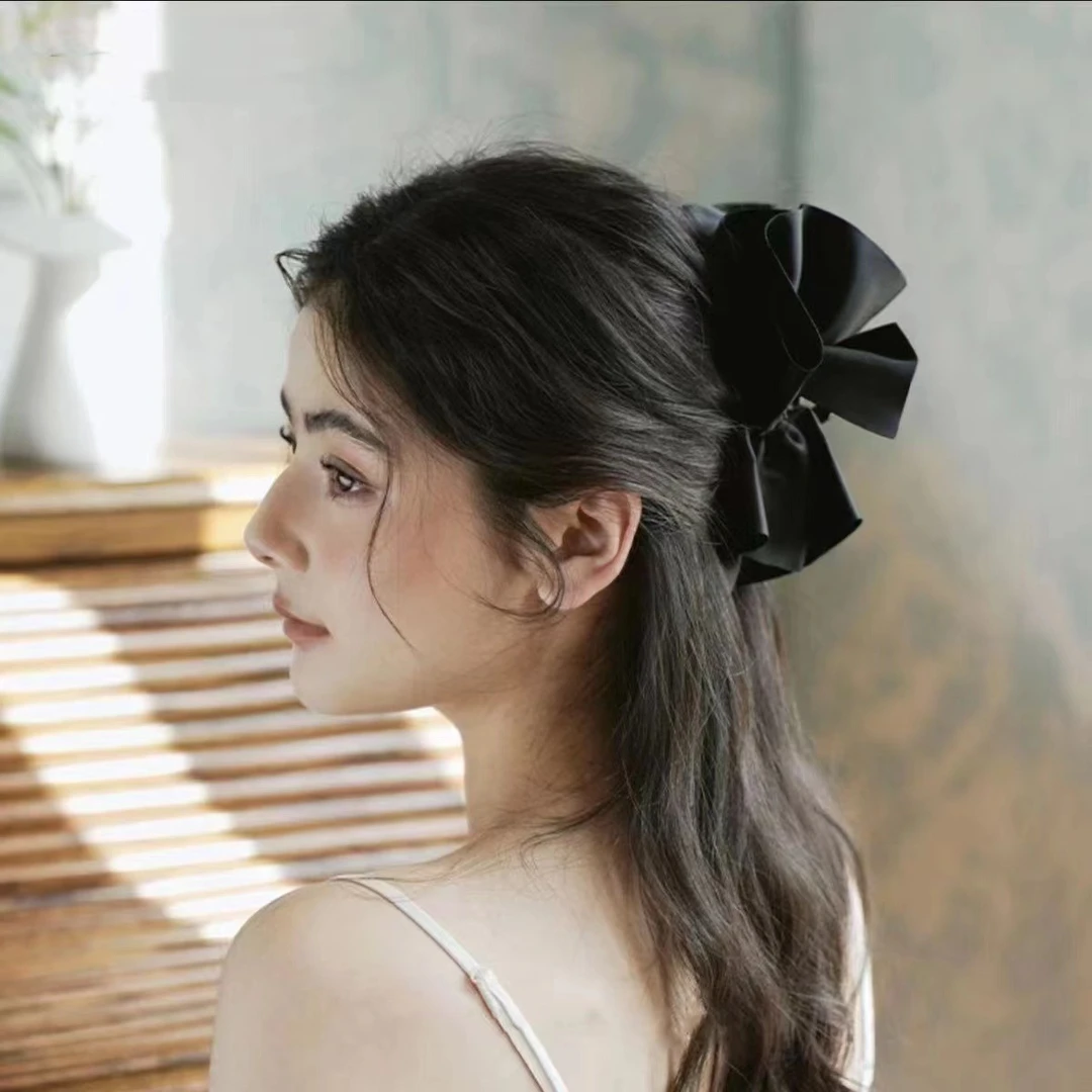 （初柔）多层灵动布艺抓夹气质简约时尚百搭ins超仙优雅发夹