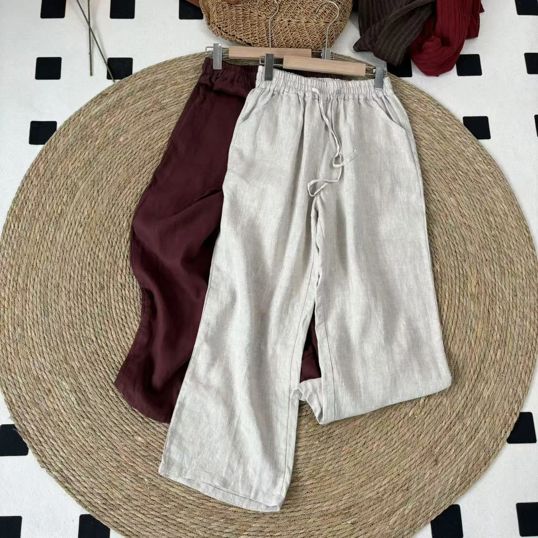 女王裤！8292经典9支加厚汉麻直筒休闲裤