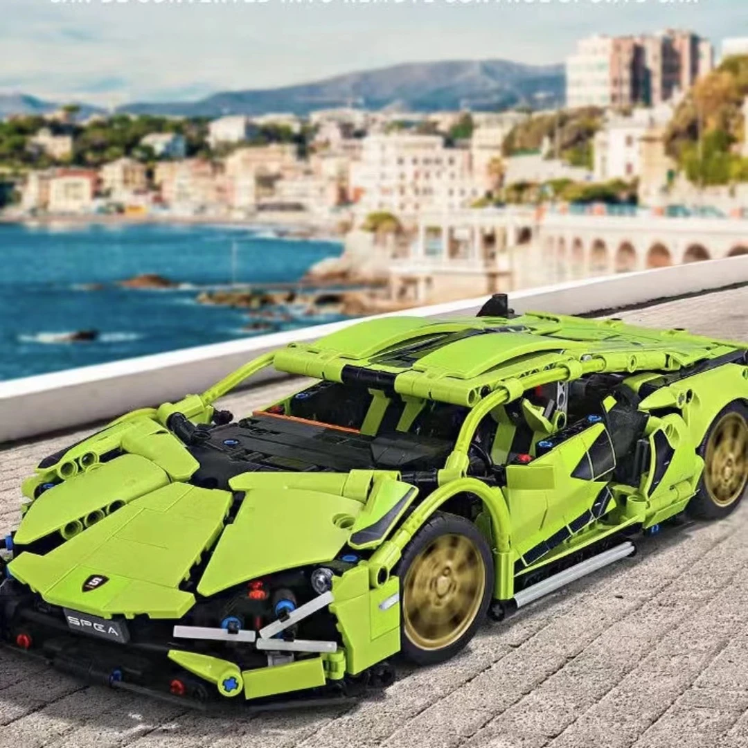 1280颗粒1:14兰博基尼拼装积木跑车模智玩具霸气精美炫酷改装