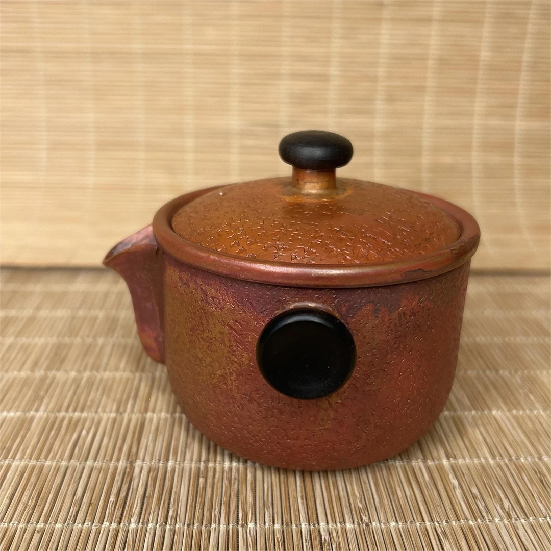 A手抓壶 泡茶壶 公道（紫铜全手工150cc）火烧云锤纹