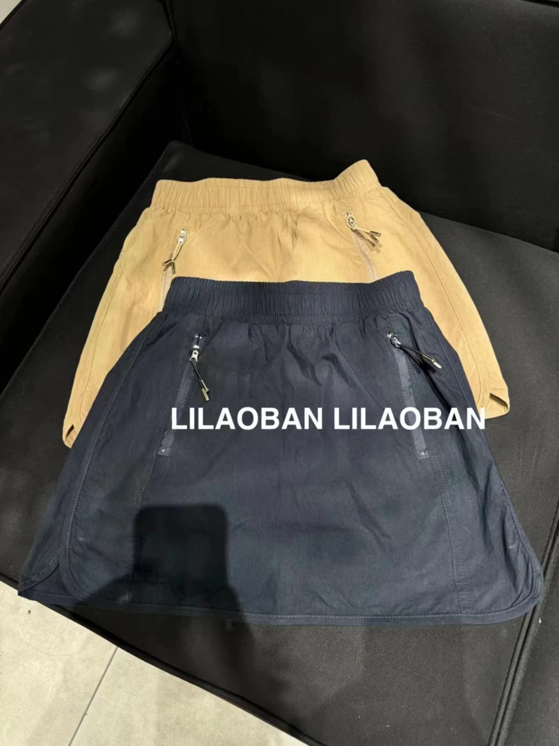 (李老板)新款韩版夏季薄款速干面料防走光裤裙半裙