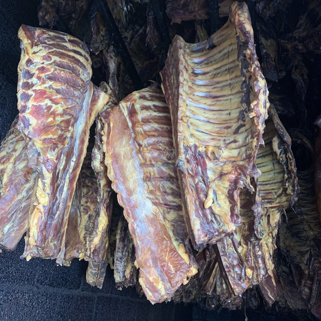 农阿公五峰老腊味烟熏腊排骨整块大排20斤起批发链接