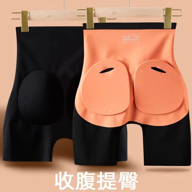 无痕高腰收腹提臀裤塑形夏季女防走光假屁股打底裤