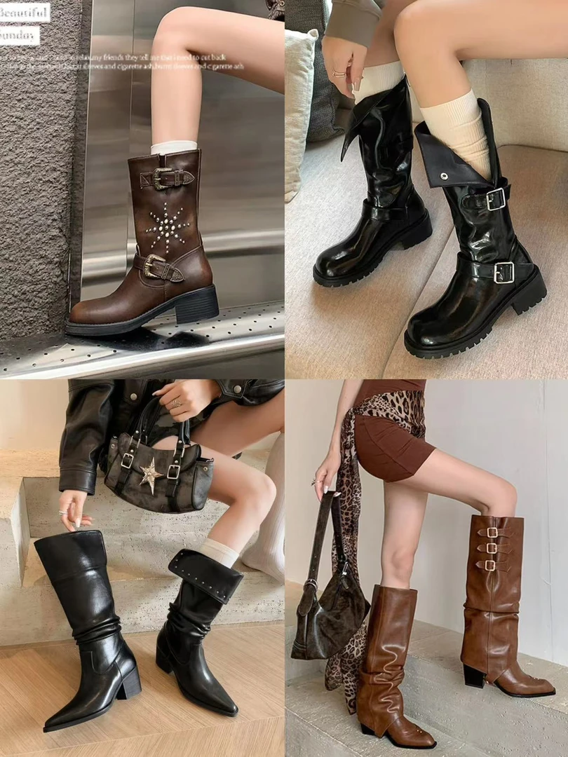 燕子真皮女鞋 靴子全皮成都手工鞋 微瑕完美主义慎入