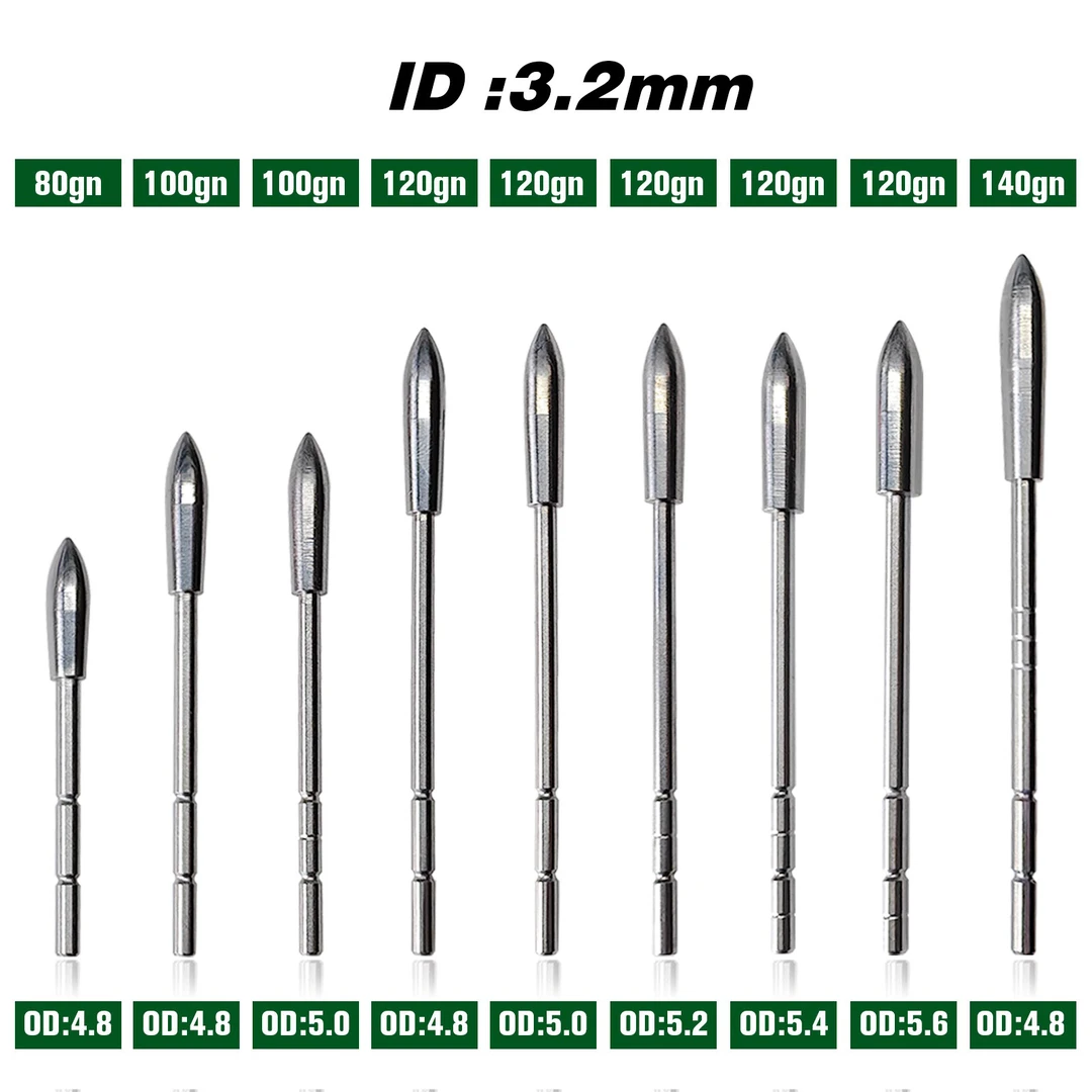 潘神 不锈钢箭头 3.2 加硬箭头射箭配件