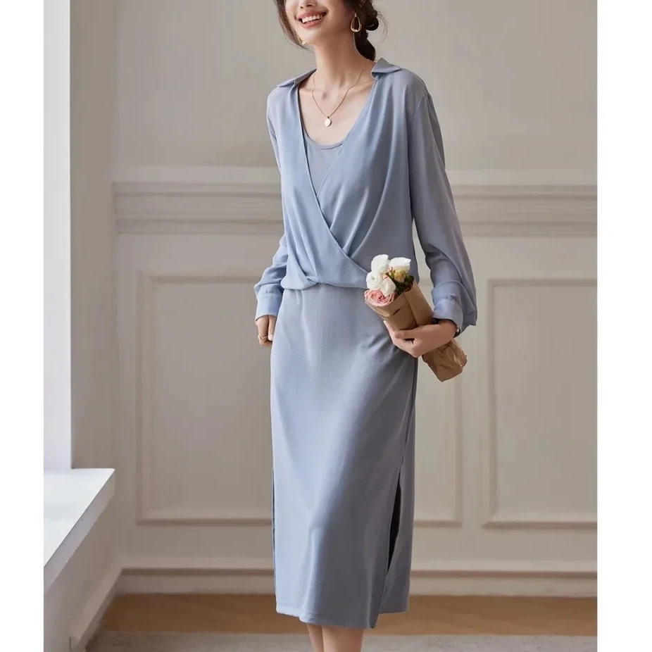 蕾蕾杰351-400女装连衣裙时尚百搭浮力链接针织