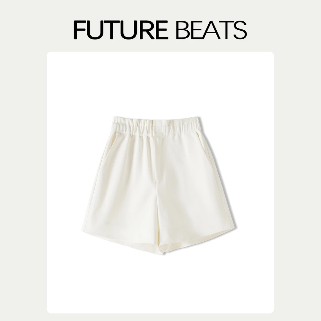 FUTURE BEATS*云朵短裤*中空纱蝴蝶腰弹力松紧暗扣挺阔显瘦短裤