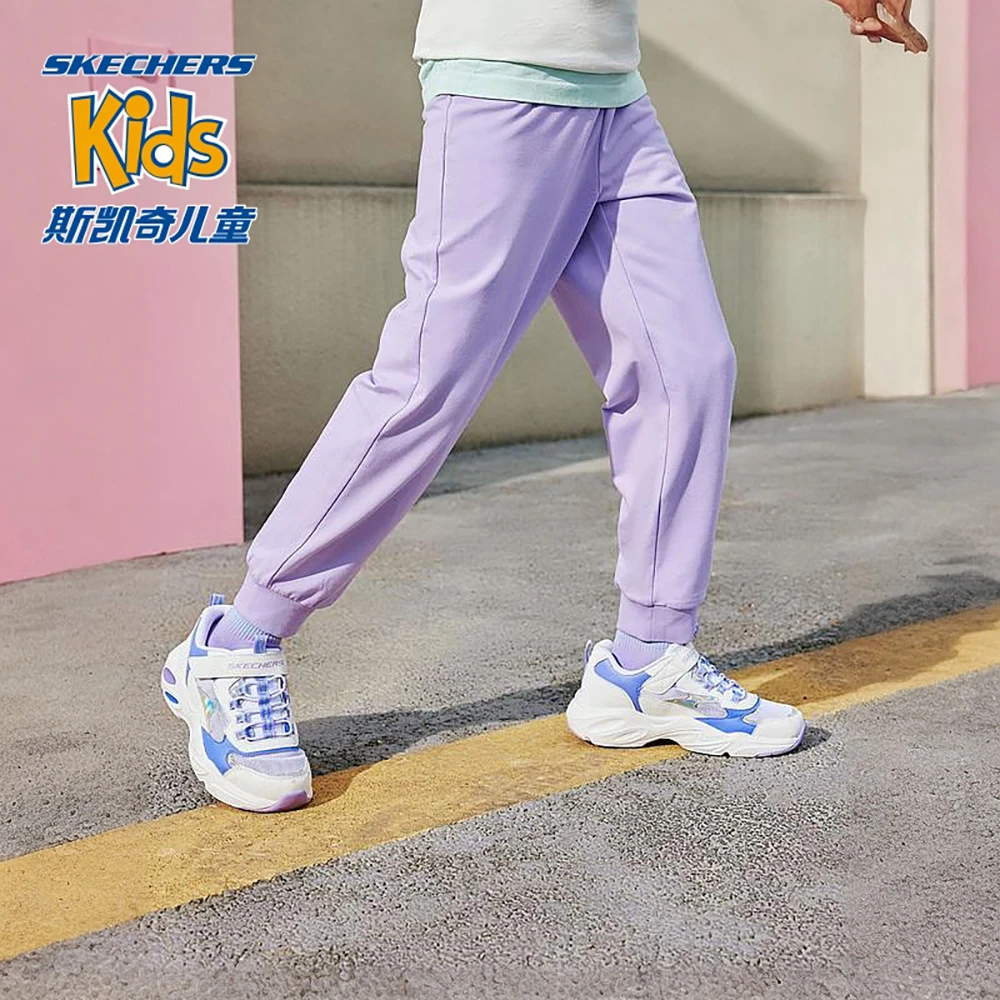 斯凯奇官方童装男女童针织百搭束脚春秋新款儿童运动长裤L224K085