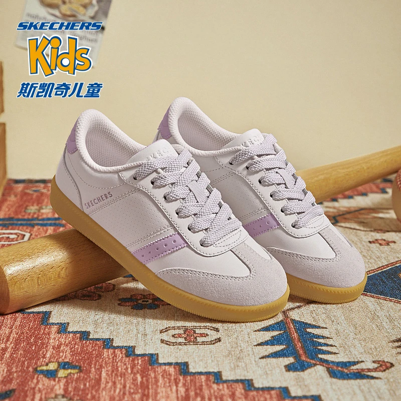 【德训】斯凯奇官方儿童德训鞋复古女童潮流百搭时尚低帮休闲板鞋