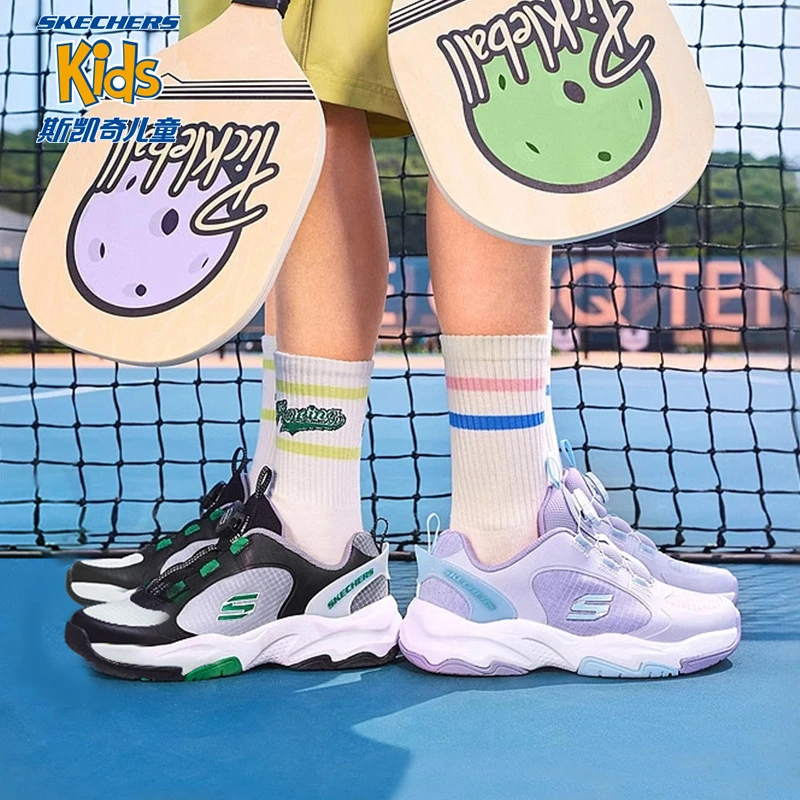 【斯凯奇旋钮体训鞋】斯凯奇官方男女童旋纽扣2025春秋季减震运动鞋