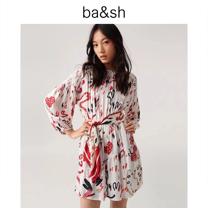 【流光风】【明星同款】ba&sh春夏法式度假风垂感连衣裙女装1E23RILL