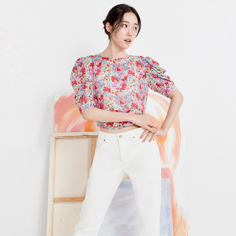 【流光风】【韩国演员卢允瑞同款】ba&sh法式露背绑带上衣1E23AMAE