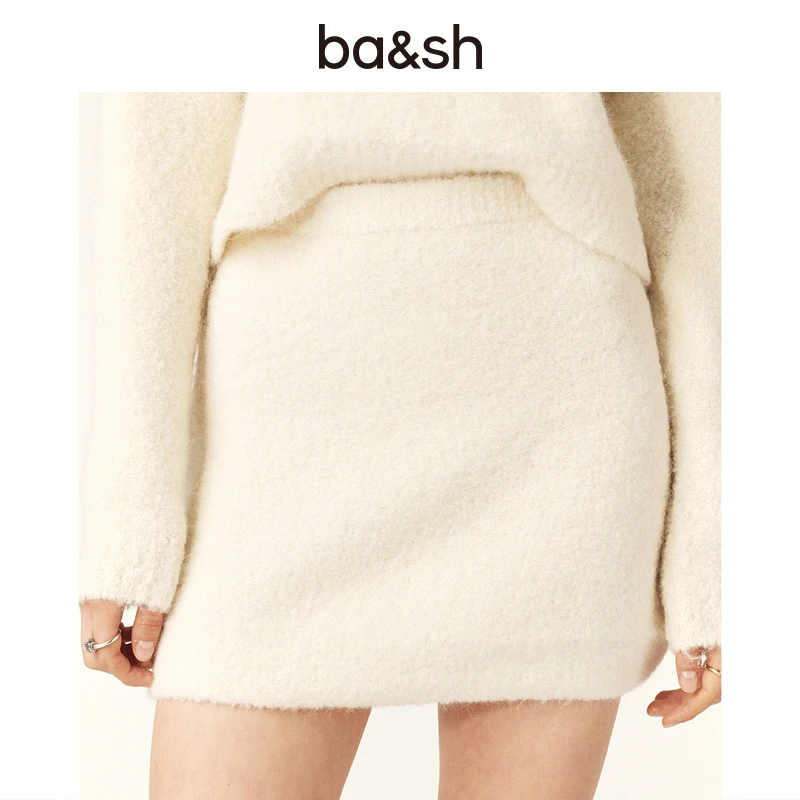 【杨采钰同款】ba&sh 秋冬miu系法式半裙1H24BOUC