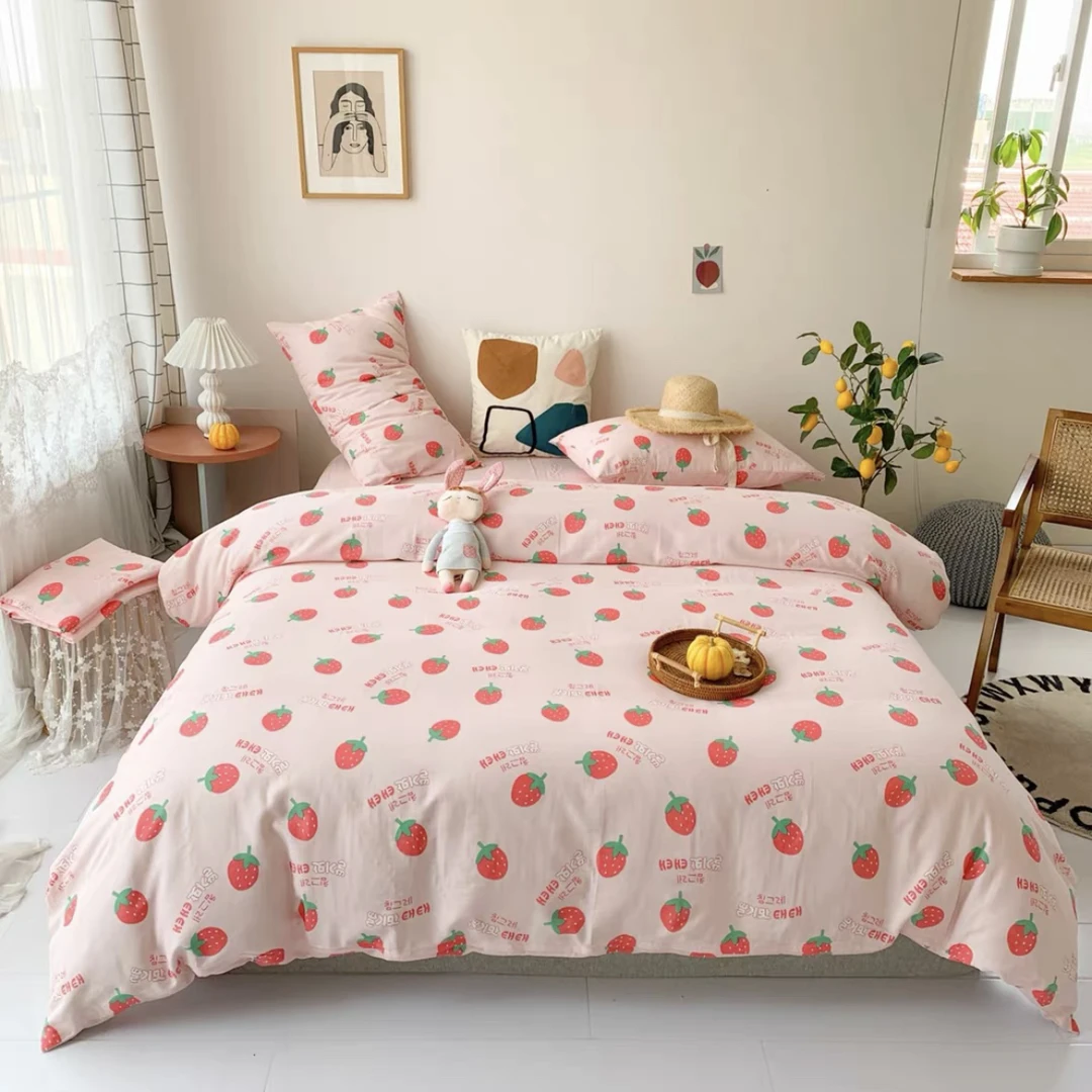 纯棉双层纱三件套小床学生宿舍通用全棉纱布床品