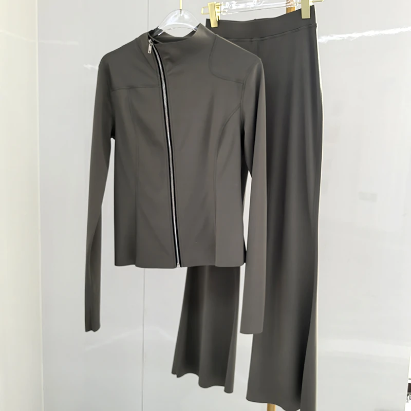 42瑜伽套装透气时尚款气质显瘦长袖运动休闲百搭