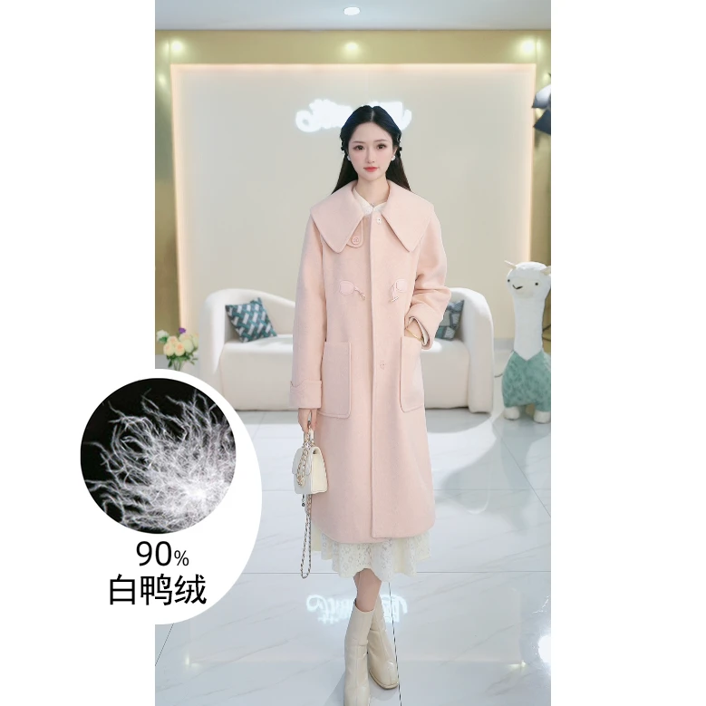 苏醒的乐园A201冬季气质显瘦羽绒服大衣SXYRF24097小个子羽绒外套