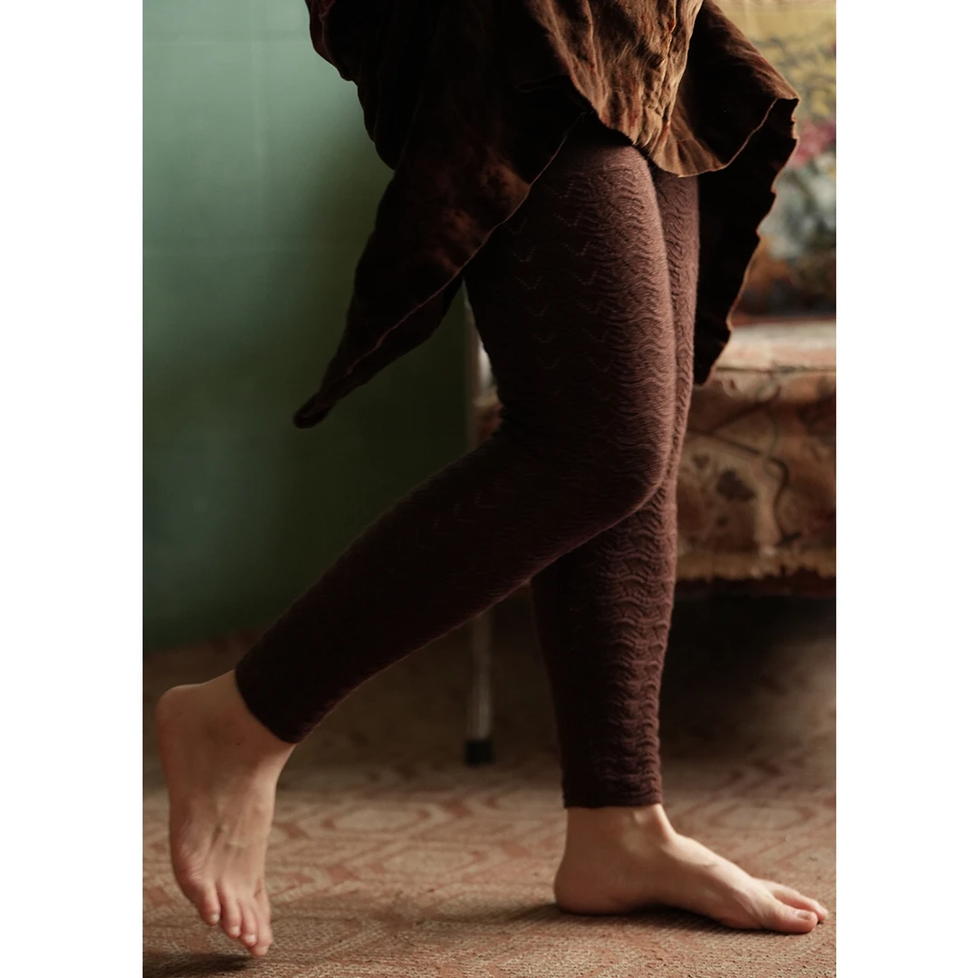 冬冬分享《云雾里》1202#原创设计精纺洋毛秋冬百搭舒适毛织打底裤