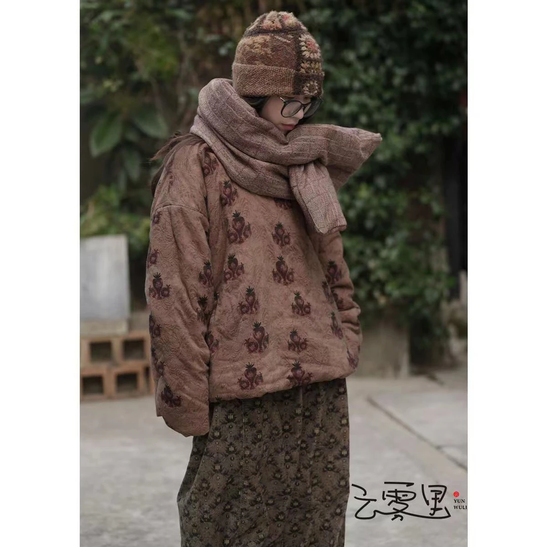 云雾里 1318#原创设计文艺宽松新中式盘扣短棉衣