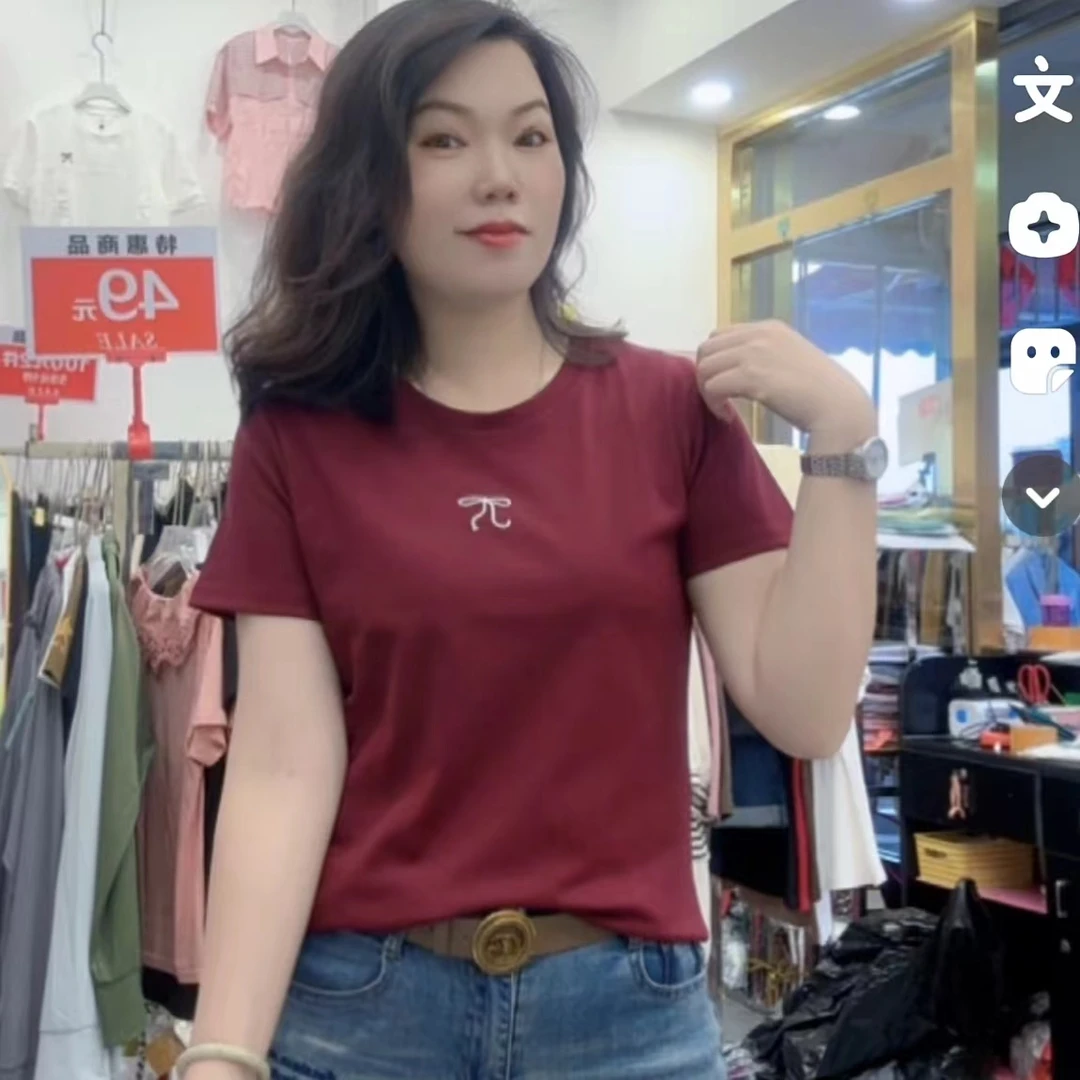 （芬芬家）新款时尚圆领休闲百搭上衣656