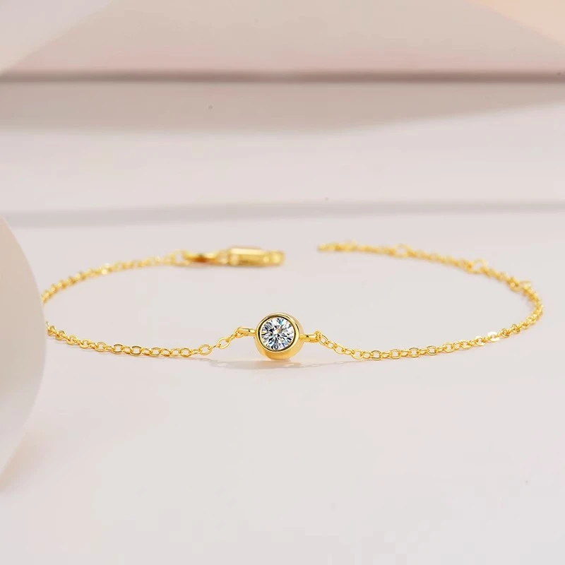 钛钢手链 高级感单钻手链女简约冷淡风气质手饰网红小众礼物