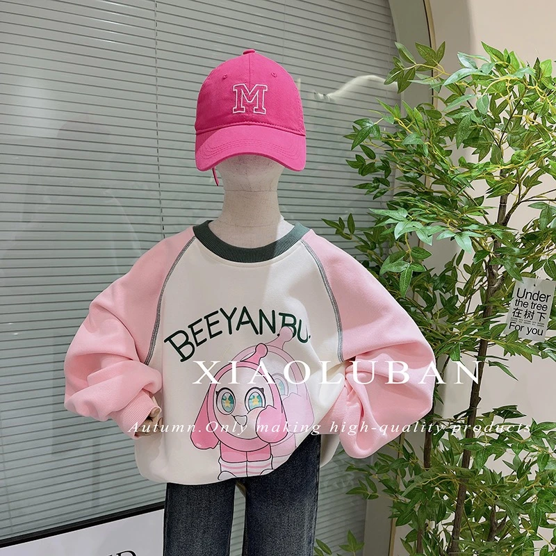 女童卫衣春秋款2023新款童装儿童卡通蛋仔女孩秋季长袖上衣