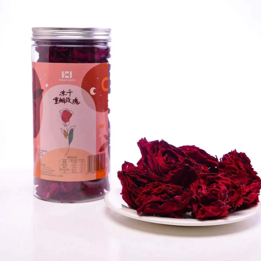 云南墨红冻干玫瑰茶