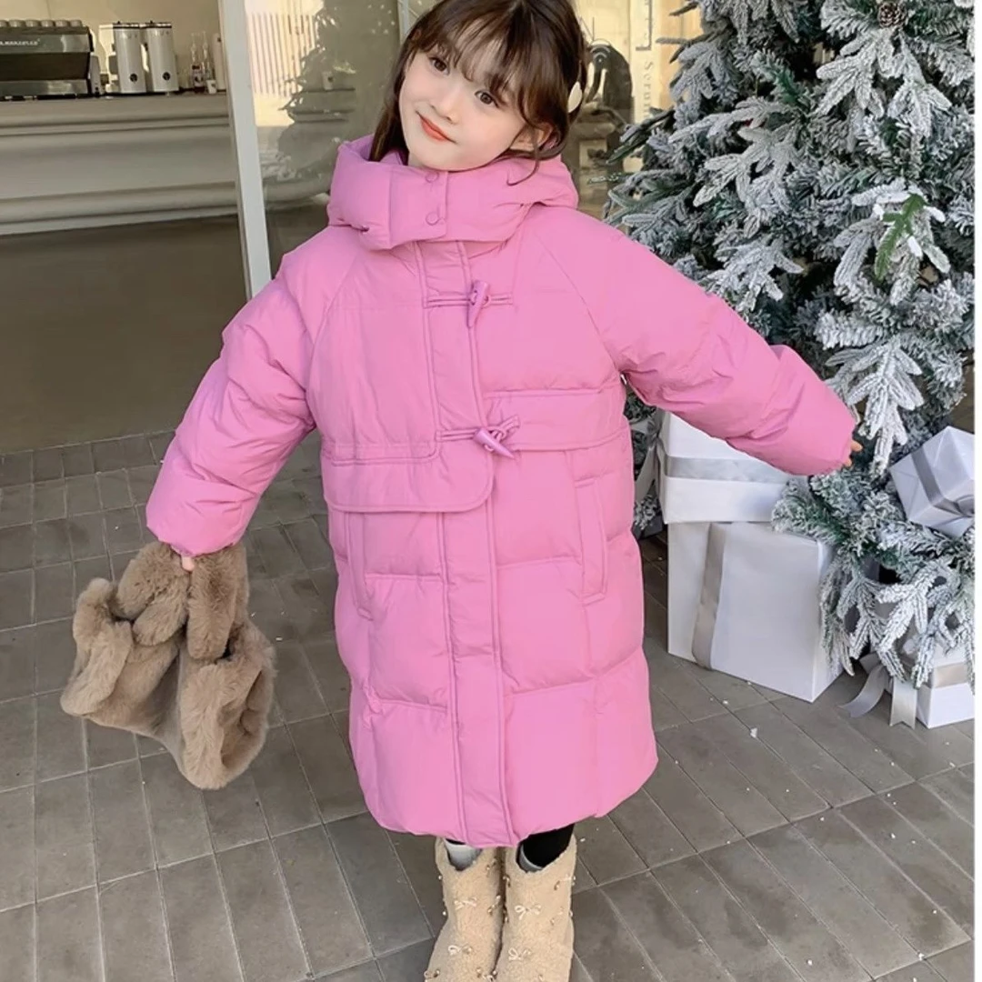 女童棉服冬季2024新款中大童棉衣韩版休闲儿童加厚冬装洋气外套