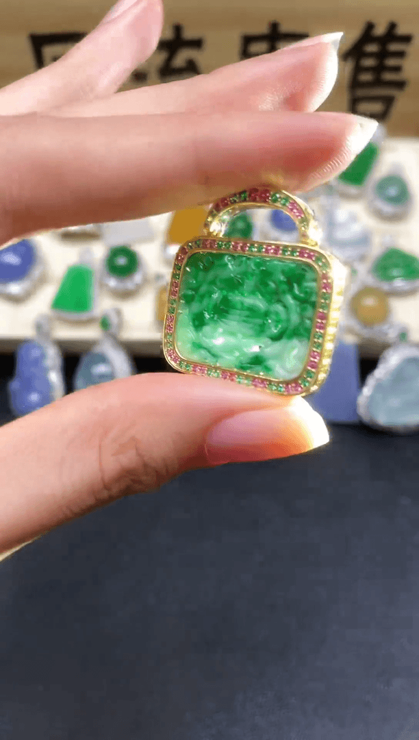 【闪购商品】翡翠颈饰银S925镶嵌Z000504翡翠