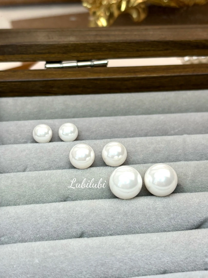 铜合金耳饰 lubilubi家~施家珠耳钉2024新款潮复古养耳洞耳环