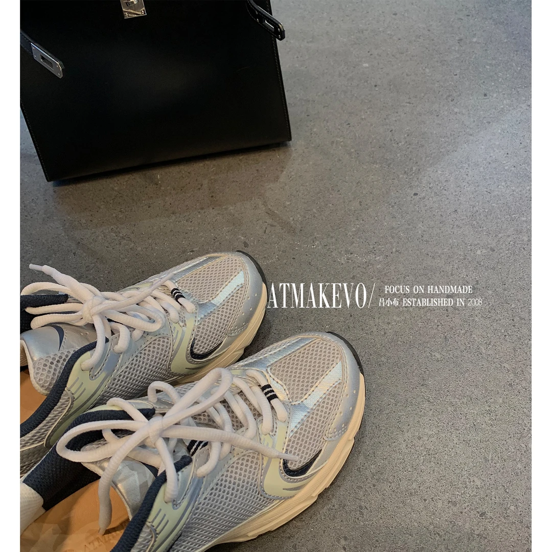 吕小布 | 夏季新款系带老爹鞋女网面厚底增高休闲鞋0322