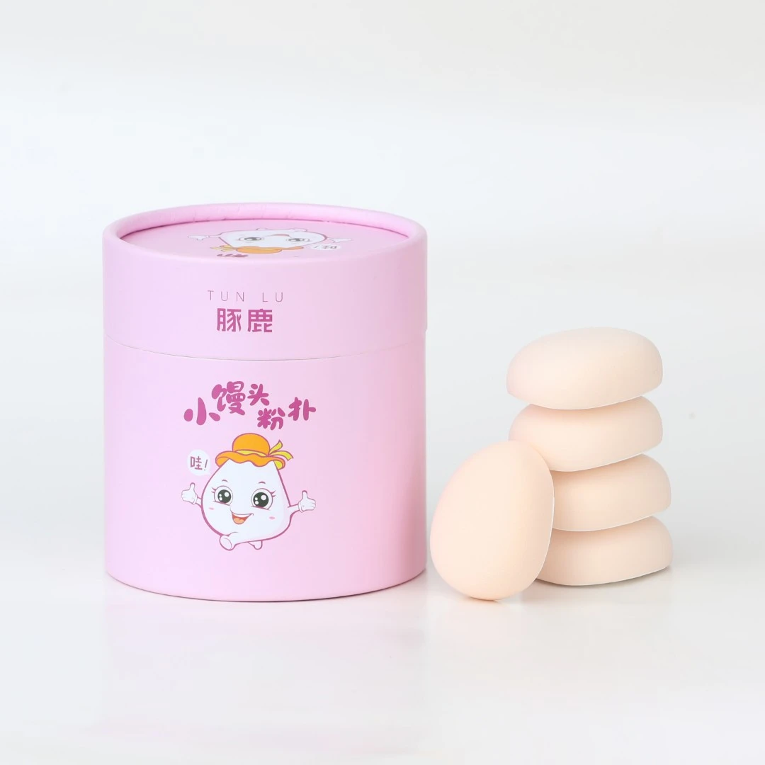 豚鹿遮瑕手指粉扑迷你柔软气垫指尖粉扑不易吃粉定妆工具【5个装】