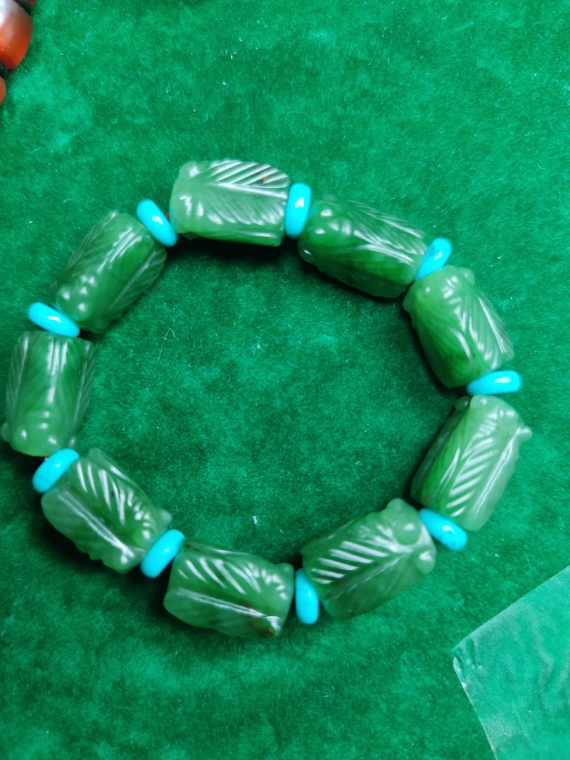 和田碧玉玉蝉手链