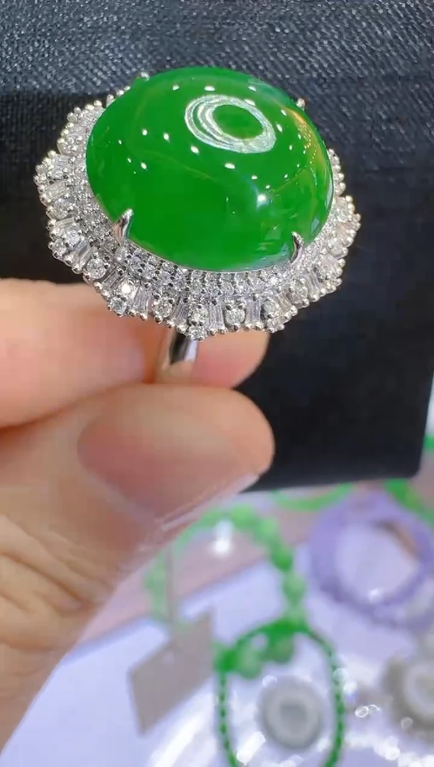 【闪购商品】翡翠戒指18K金镶嵌多样性团购发一件
