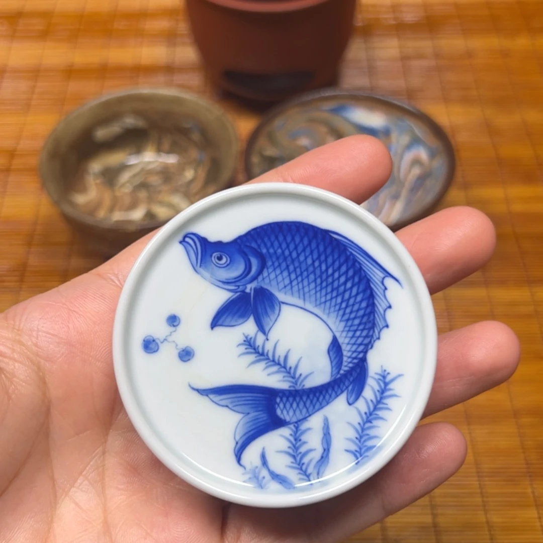 【闪购商品】杯恒垣山房鱼藻纹盖置