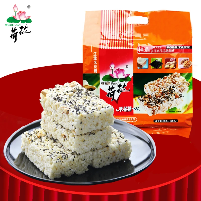 重庆荷花牌江津特产油酥米花糖600g米花酥传统零食糕点春游小吃