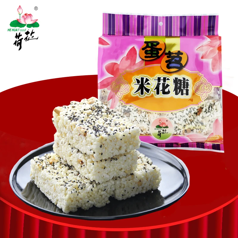 荷花牌蛋苕米花糖500g重庆江津特产米花糖蛋苕丝混合甜品零食糕