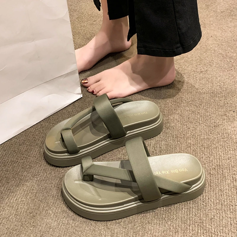 人字拖女夏外穿2024年新款时尚百搭复古厚底夹趾韩版凉拖鞋ins潮