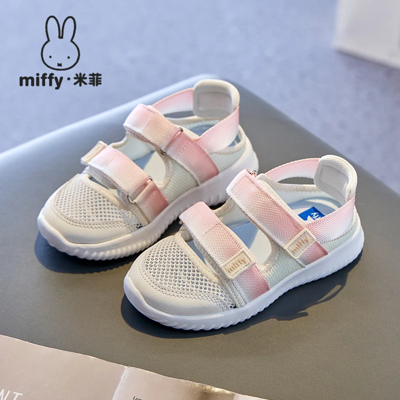 Miffy米菲夏季新款中大童休闲百搭软底凉鞋女学生包头透气沙滩鞋9