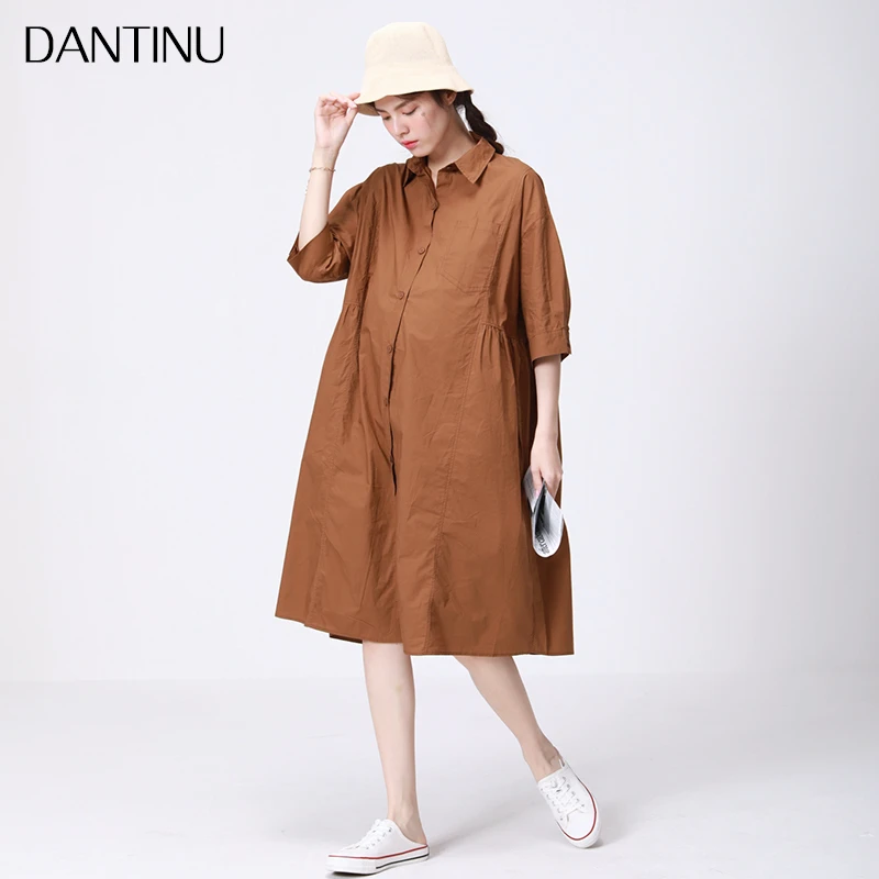 孕妇衬衫夏装长裙韩版时尚款宽松大码短袖孕妇装夏款中长款夏季