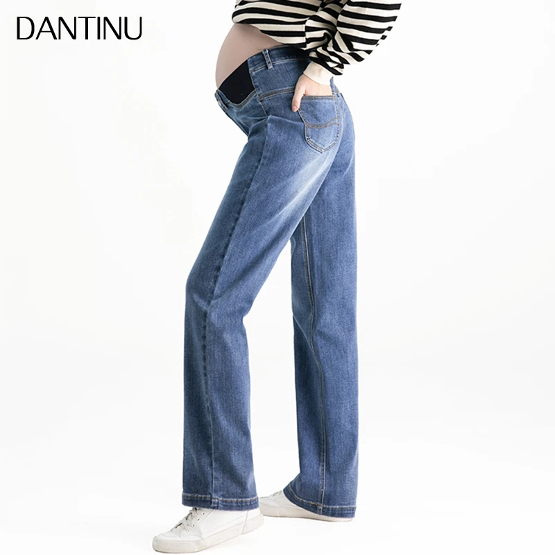 孕妇裤无托腹潮妈外穿大码宽松时尚春秋款直筒拖地裤显瘦阔腿裤