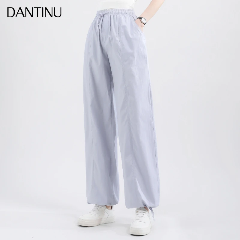 孕妇裤春夏季松紧腰凉爽阔腿九分直筒休闲小个子大码宽松束脚裤女