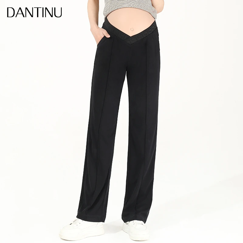 孕妇阔腿裤春季显瘦直筒外穿春天春装大码宽松垂感莫代尔拖地长裤