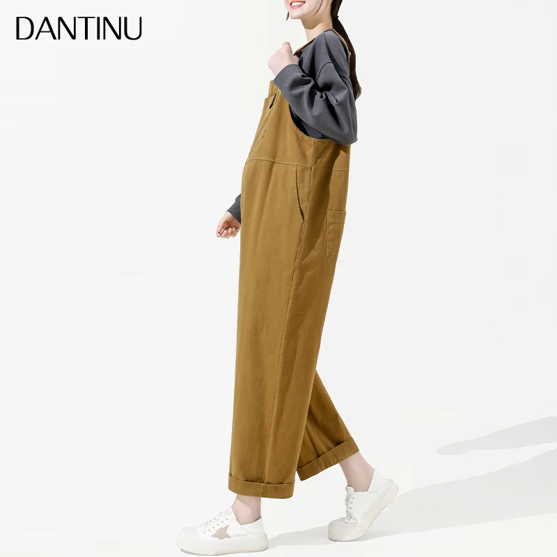 高个子孕妇春秋2023时尚外穿连体韩版宽松休闲纯棉大码阔腿背带裤