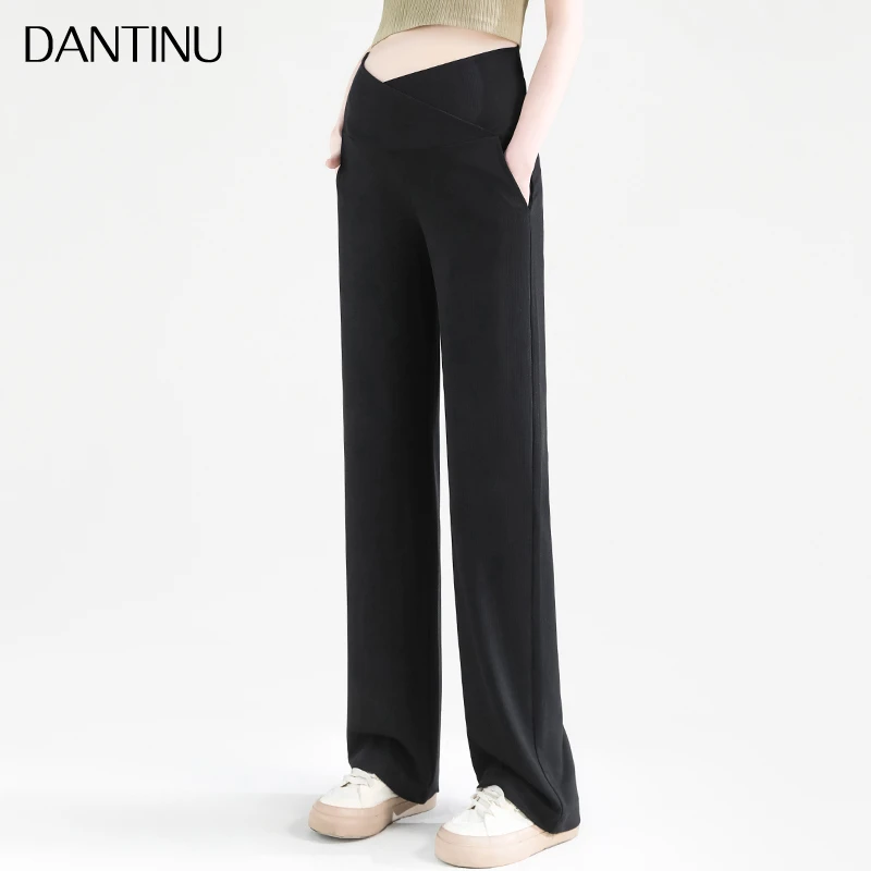 孕妇阔腿裤春秋外穿宽松大码夏装低腰垂感直筒裤春夏季薄款拖地裤